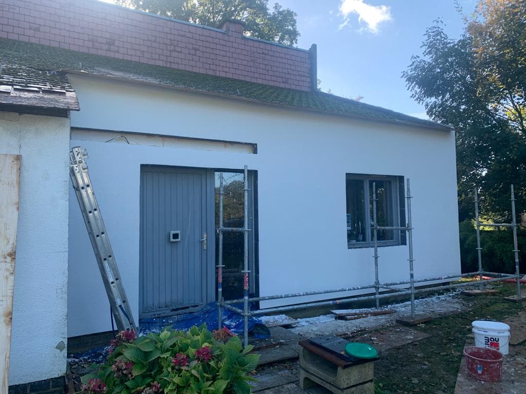 revêtement de façade en crépi