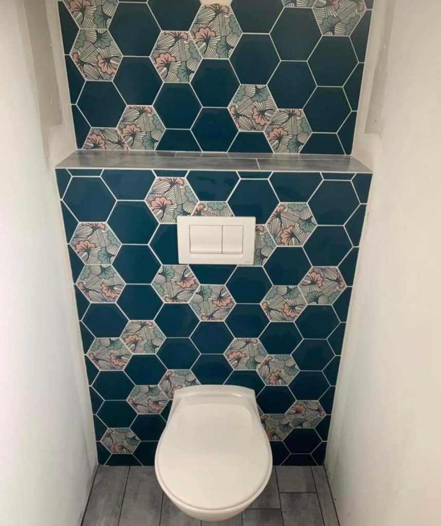 habillage wc décoration mural carrelages